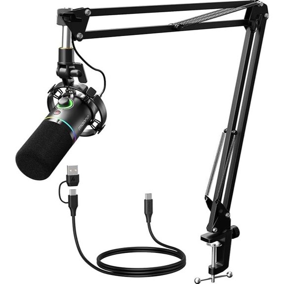 MAONO XLR/USB Dynamic Microphone Kit with Boom Arm