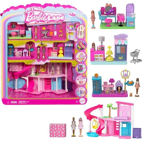 Barbie Mini DreamHouse & Playsets with Dolls