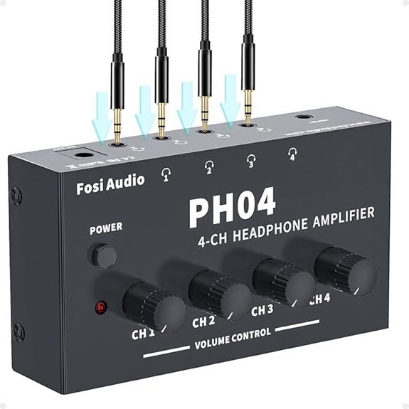 Fosi Audio PH04 4-Channel Portable Headphone Amplifier