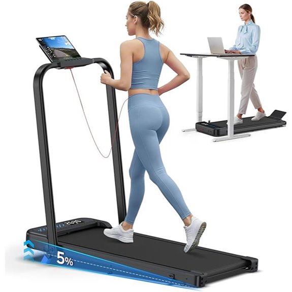 Foldable Treadmill with Incline and Remote Control