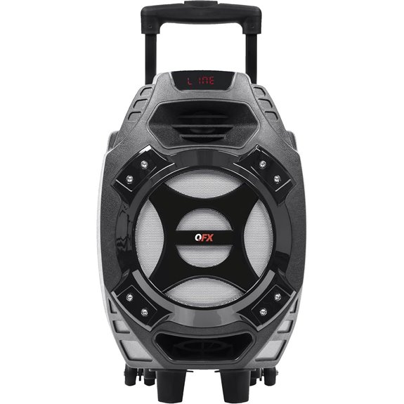 QFX Rechargeable Portable Speaker with Wheels
