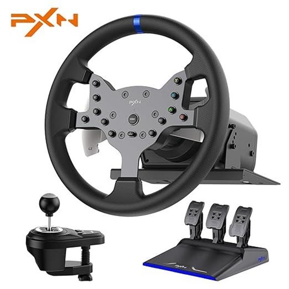PXN V99 Force Feedback Steering Wheel with Pedals
