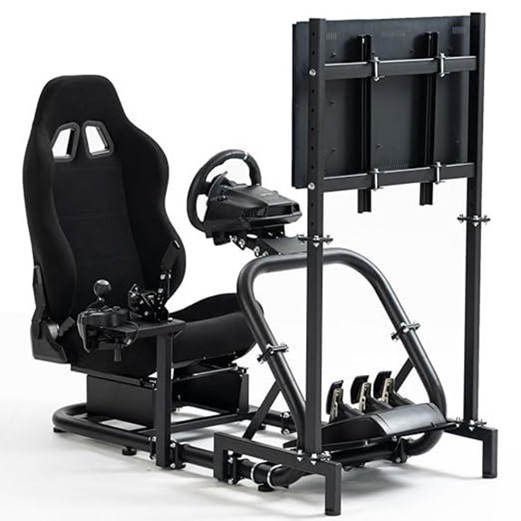 racing simulator with monitor