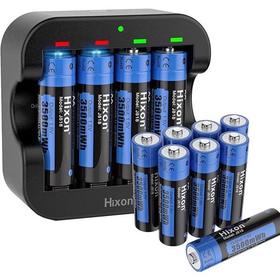 Hixon Rechargeable AA Lithium Batteries (12-Pack)