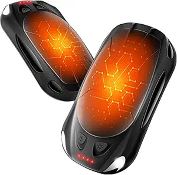 Rechargeable 2-Pack Hand Warmers for Outdoor Activities