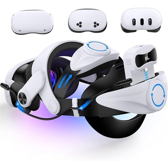 Meta Quest 3/3S/2 Head Strap with Hot-Swappable Battery