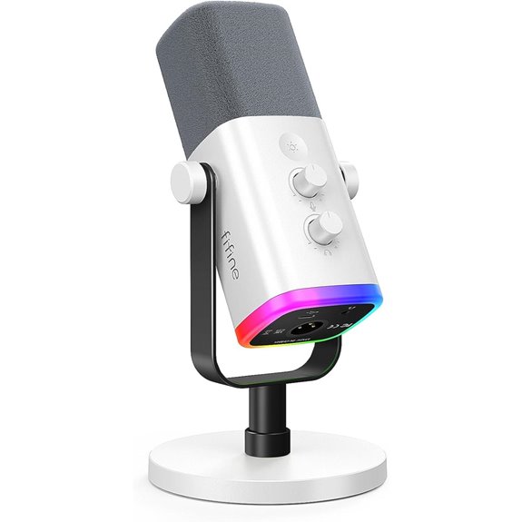 FIFINE AM8 RGB Gaming Microphone with Gain and Mute