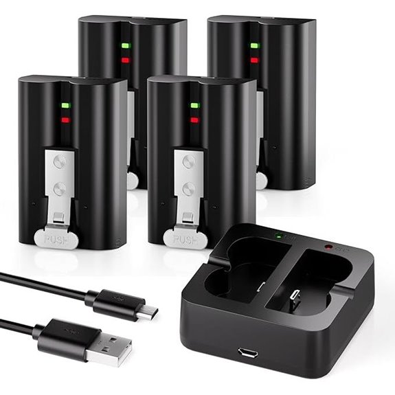 4-Pack Ring Doorbell Replacement Batteries with Charger