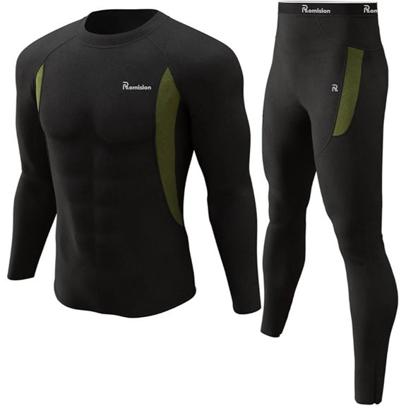 Romision Men's Thermal Underwear Set for Cold Weather