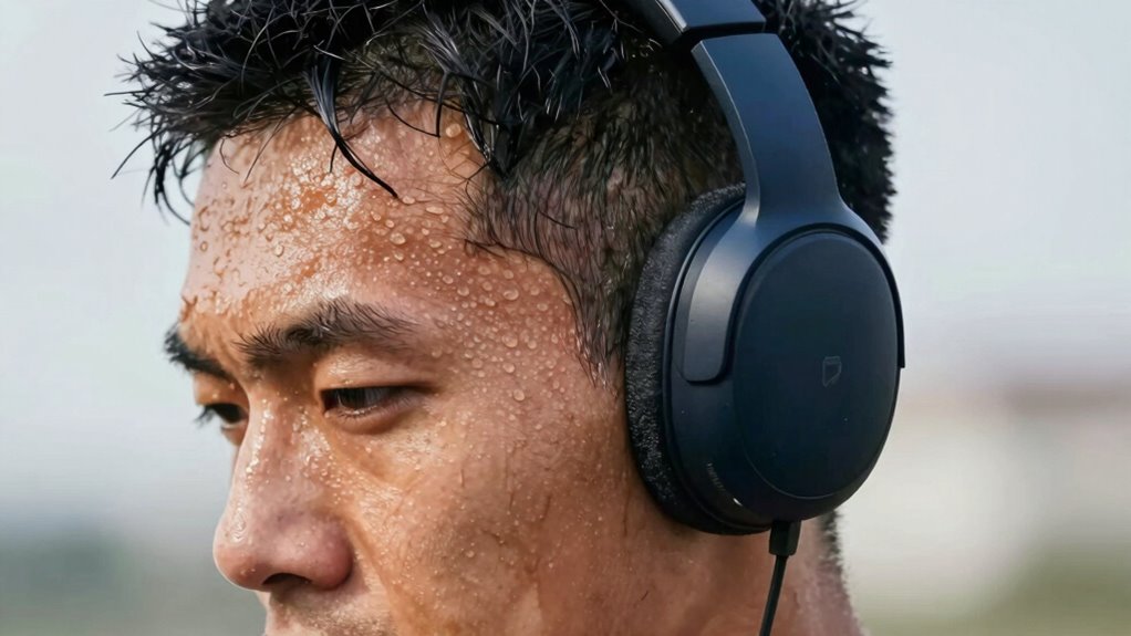 secure headset during sweat