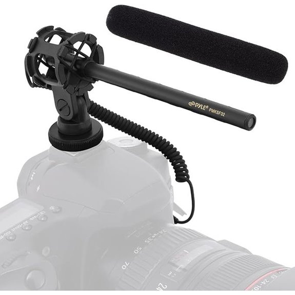 Pyle Shotgun Microphone with Windscreen and Holder