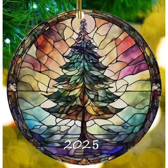 Christmas Ornaments 2025 - Stained Glass Style