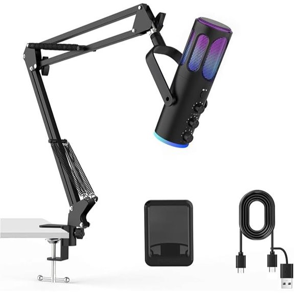Gaming Microphone with Boom Arm for Streaming