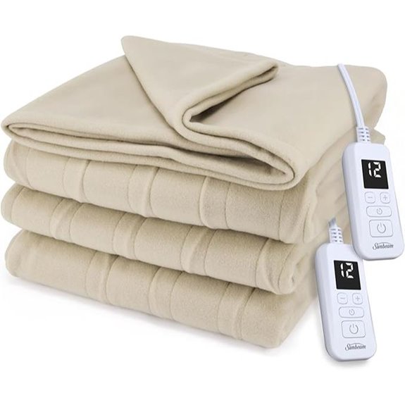 Sunbeam King Size Electric Heated Blanket with 12 Settings