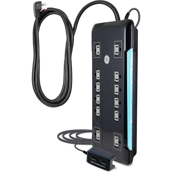 GE UltraPro Surge Protector with USB and Power Filter