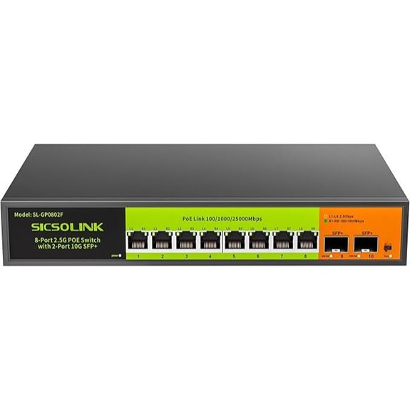 2.5Gb PoE+ 10-Port Switch with 10G SFP