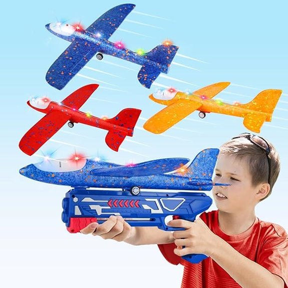 3-Pack Foam Airplane Launcher Toys for Kids