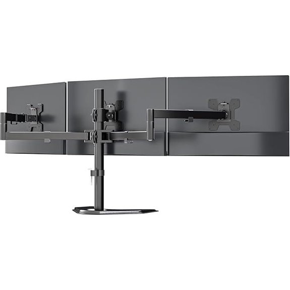 WALI Triple Monitor Stand for 3 Screens up to 27