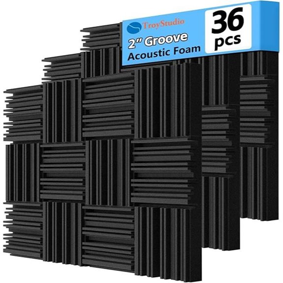 TroyStudio Acoustic Foam Panels 36 Pack 12x12x2 Inches