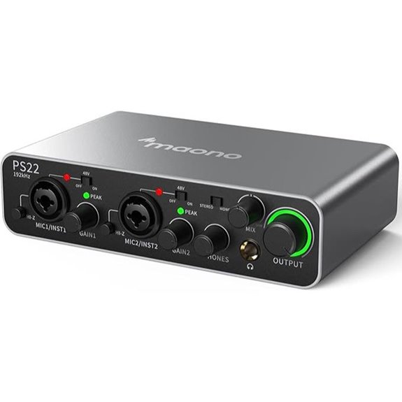 MAONO USB Audio Interface with Pro-Preamp and Dual USB
