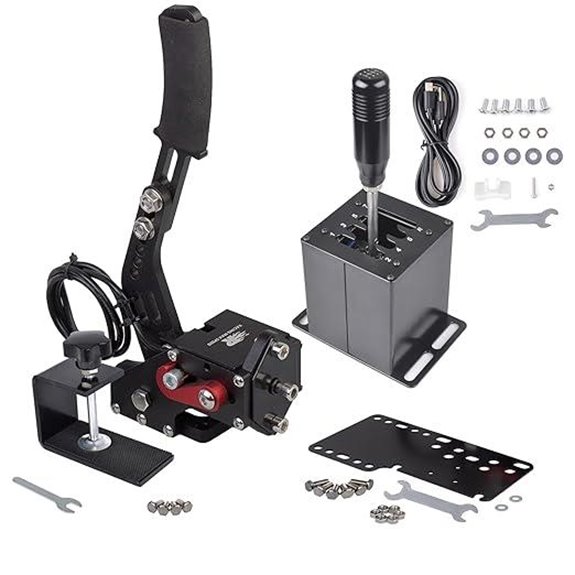 CNRAQR USB Handbrake & Racing Game Shifter for Logitech