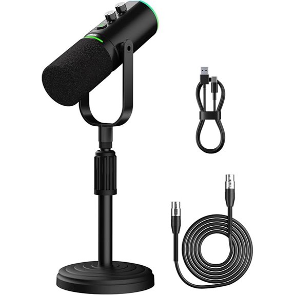 PUPGSIS Podcast Microphone with XLR/USB & Monitoring