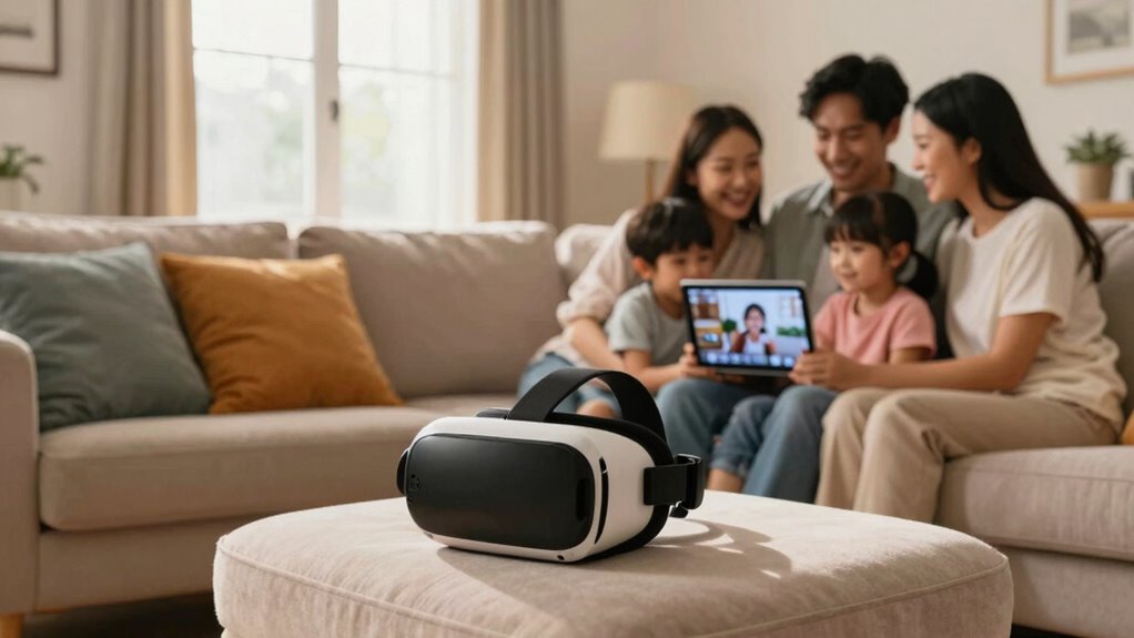 virtual family gathering setup