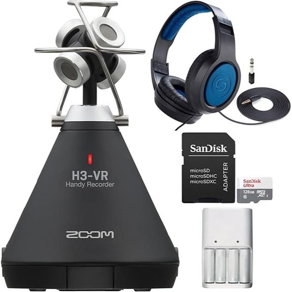 Zoom H3 VR Audio Recorder with Headphones & Accessories