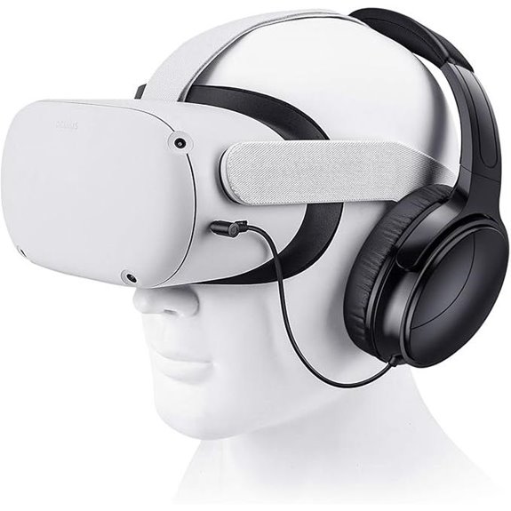 SARLAR VR Gaming Headphones for Quest 2/3 with Noise Isolating Ear Pads
