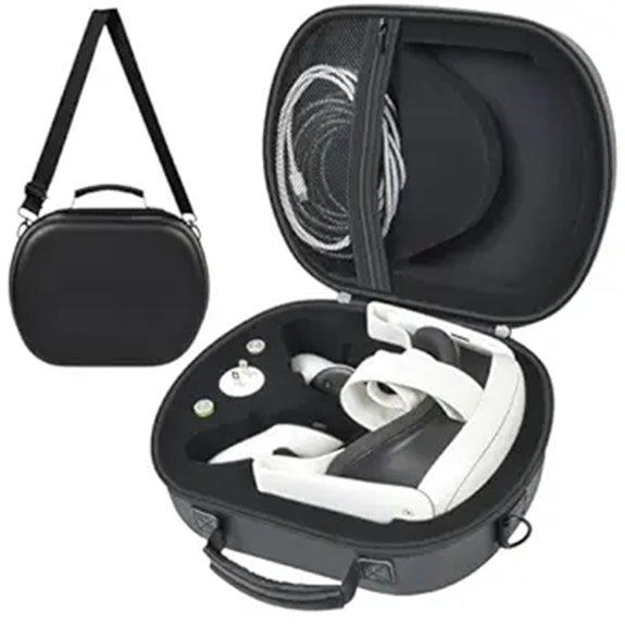 Meta Quest 3 VR Headset Carrying Case with Accessories