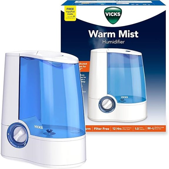 Vicks Warm Mist Humidifier for Bedroom & Large Room