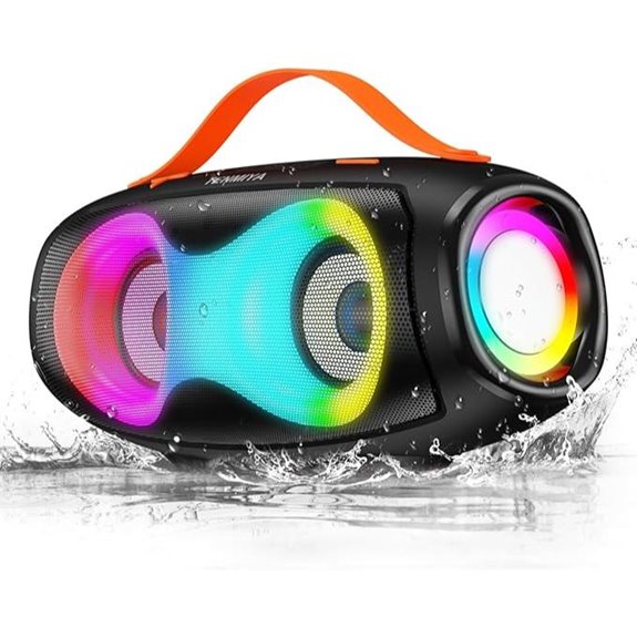 Portable Bluetooth Speaker with Lights Waterproof 40W Sound