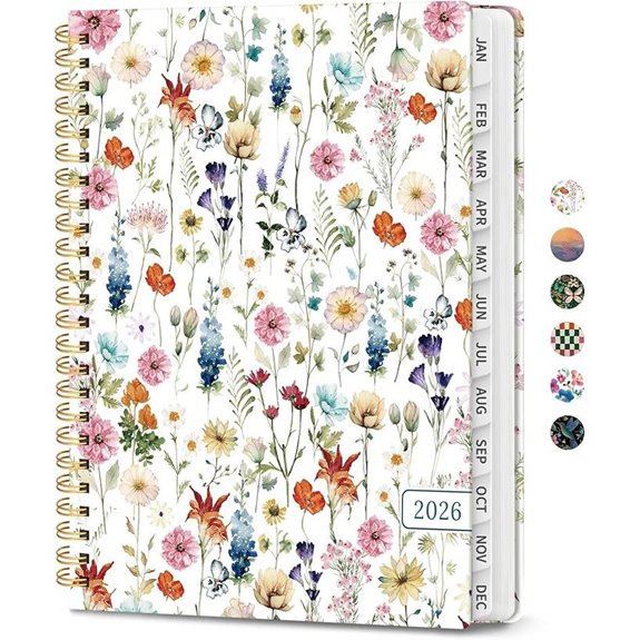 2026 Weekly & Monthly Planner with Tabs