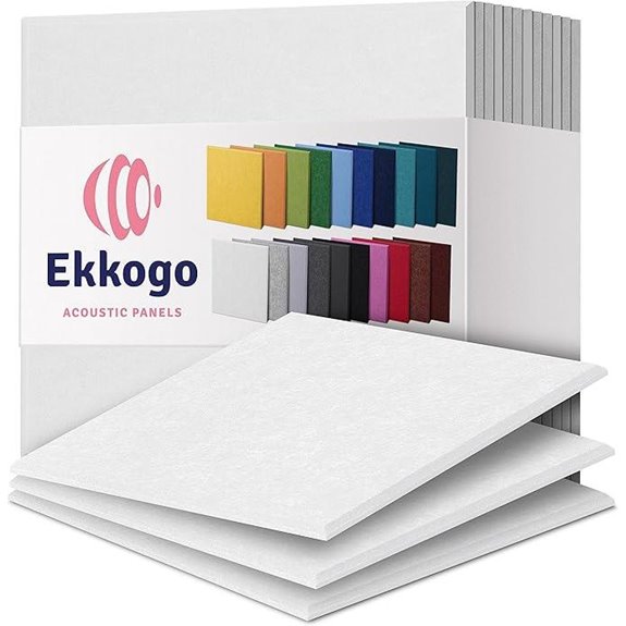 Acoustic 12-Pack Soundproof Wall Panels White Square