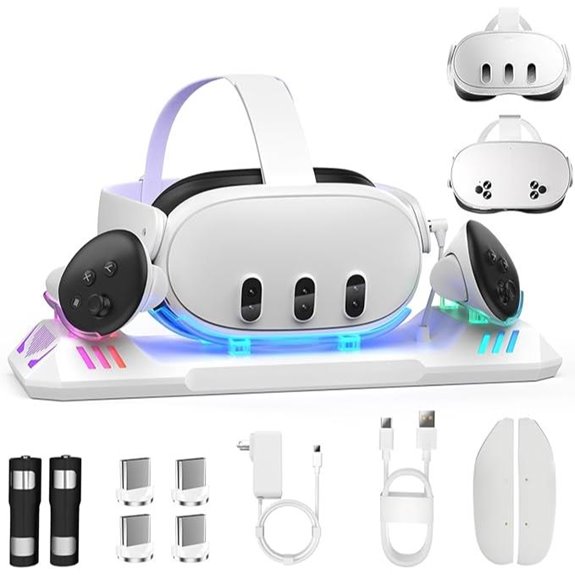 Meta Quest 3 Magnetic Charging Dock with Batteries