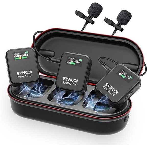 SYNCO Wireless Microphone System with Dual Transmitters