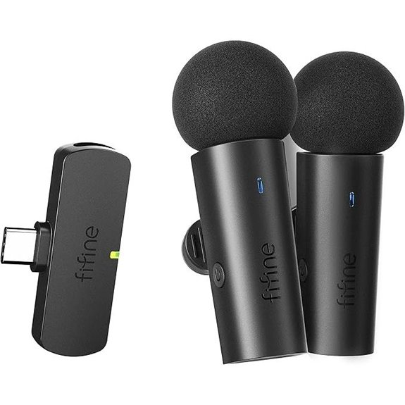 FIFINE Wireless Lavalier System with Dual Microphones