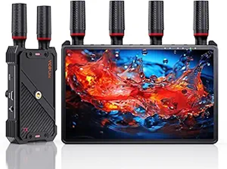 Wireless HDMI Transmitter & Receiver with 7 Monitors