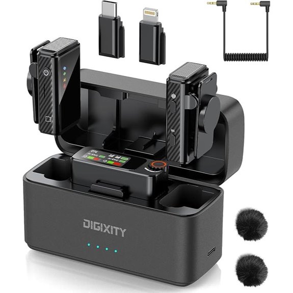 Wireless Lavalier Microphone with Charging Case