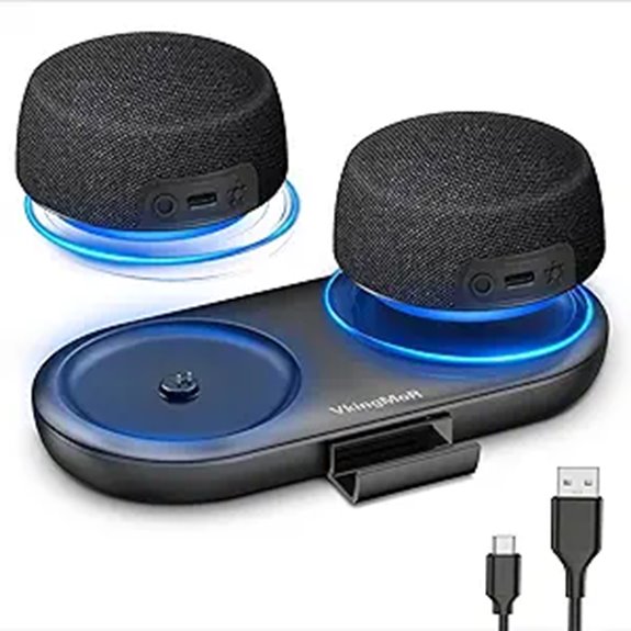 Bluetooth Wireless Stereo Speakers with RGB Lights