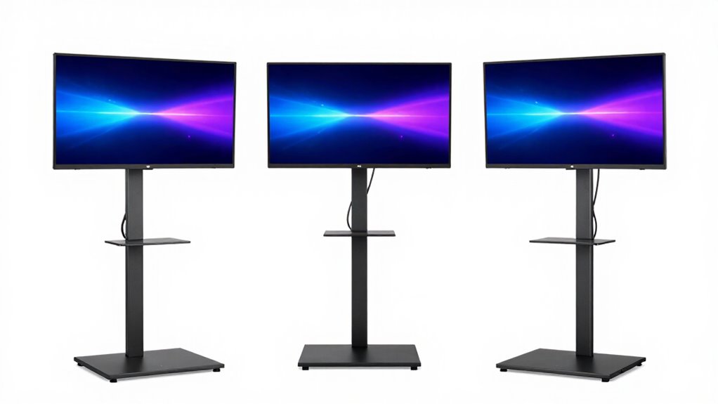 ergonomic organized multi monitor setup