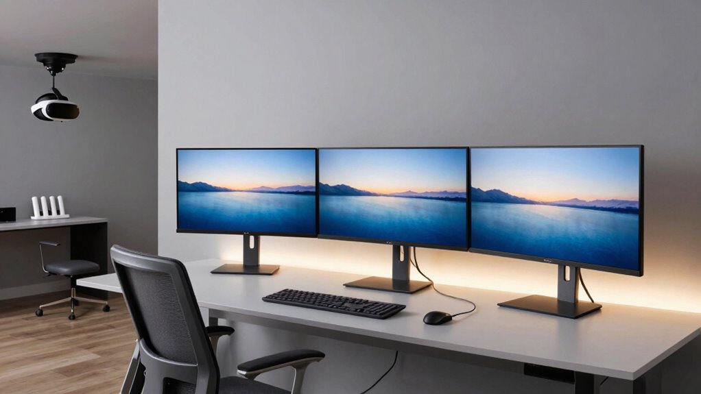 ergonomic organized workspace setup