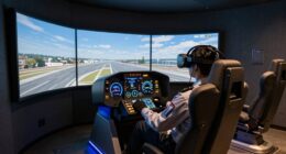 immersive vr flight setup