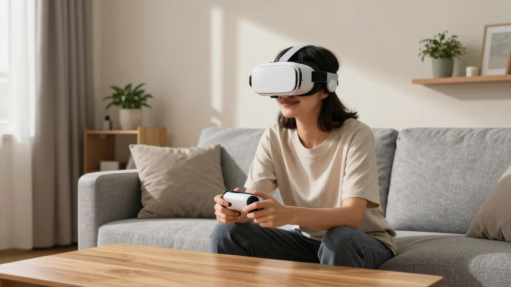 Photos of virtual reality sessions offering psychological support in Gaza