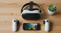 Photos of virtual reality sessions offering psychological support in Gaza