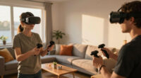 Two Players, One Real Room, Their Own Furniture As The Level - Filmed From A Third Headset