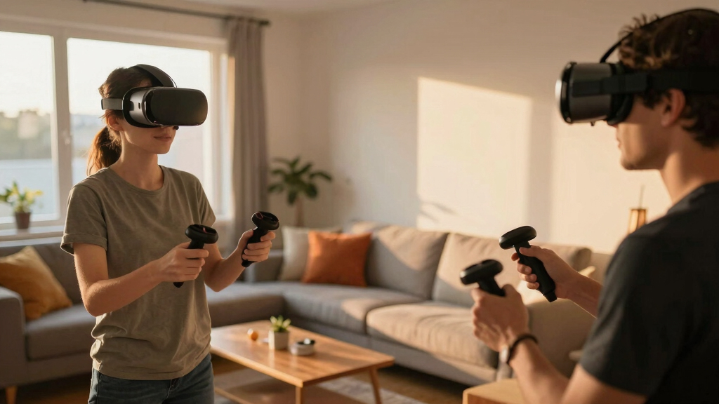 Two Players, One Real Room, Their Own Furniture As The Level - Filmed From A Third Headset